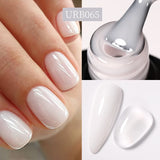 7ML Fiber Rubber Base Gel for Broken Nail Repaired Fiberglass Clear Quick Building UV Construction Gel Soak off Varnish