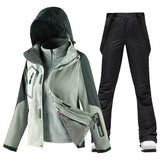 New Winter Ski Suit Women Warm Windproof Waterproof Ski Jacket Ski Pants Female Outdoor Sports Snow Coat Trousers Snowboard Wear