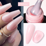 7ML Fiber Rubber Base Gel for Broken Nail Repaired Fiberglass Clear Quick Building UV Construction Gel Soak off Varnish