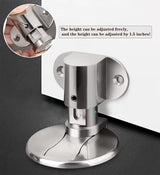 Adjustable Stainless Steel Door Stop Punch-Free Strong Magnetic Anti-Collision Door Stopper Invisible Bathroom Floor Door Stop
