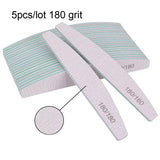 5/10Pcs Professional Nail File 150/180 Sandpaper Strong Thick Nail Files Sanding Half Moon Lime Nail Accessories and Tools