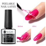 7ML Fiber Rubber Base Gel for Broken Nail Repaired Fiberglass Clear Quick Building UV Construction Gel Soak off Varnish
