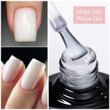 7ML Fiber Rubber Base Gel for Broken Nail Repaired Fiberglass Clear Quick Building UV Construction Gel Soak off Varnish
