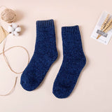 Winter Men'S Merino Wool Socks Super Thick Warm High Quality Harajuku Retro Snow Casual Antifreeze Cashmere Socks Men 3 Pair
