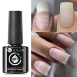 7ML Fiber Rubber Base Gel for Broken Nail Repaired Fiberglass Clear Quick Building UV Construction Gel Soak off Varnish