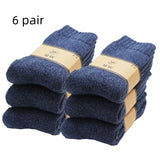 Winter Men'S Merino Wool Socks Super Thick Warm High Quality Harajuku Retro Snow Casual Antifreeze Cashmere Socks Men 3 Pair