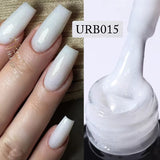 7ML Fiber Rubber Base Gel for Broken Nail Repaired Fiberglass Clear Quick Building UV Construction Gel Soak off Varnish