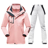 New Winter Ski Suit Women Warm Windproof Waterproof Ski Jacket Ski Pants Female Outdoor Sports Snow Coat Trousers Snowboard Wear