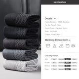 10 Pairs/Lot Men'S Bamboo Fiber Socks 2025 New Compression Autumn Long Black Business Casual Man Dress Sock Gift plus Size 42-45