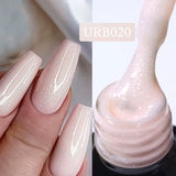 7ML Fiber Rubber Base Gel for Broken Nail Repaired Fiberglass Clear Quick Building UV Construction Gel Soak off Varnish
