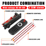 NEW 200W Amplifier Bluetooth DIY MP3 WAV Decoder Board DC 12V 100W Wireless Car USB MP3 Player TF Card Slot USB FM with Mic