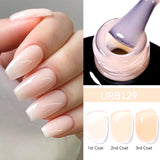 7ML Fiber Rubber Base Gel for Broken Nail Repaired Fiberglass Clear Quick Building UV Construction Gel Soak off Varnish