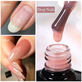 7ML Fiber Rubber Base Gel for Broken Nail Repaired Fiberglass Clear Quick Building UV Construction Gel Soak off Varnish