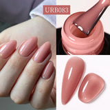 7ML Fiber Rubber Base Gel for Broken Nail Repaired Fiberglass Clear Quick Building UV Construction Gel Soak off Varnish