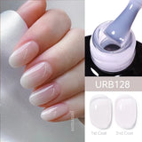 7ML Fiber Rubber Base Gel for Broken Nail Repaired Fiberglass Clear Quick Building UV Construction Gel Soak off Varnish