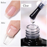 7ML Fiber Rubber Base Gel for Broken Nail Repaired Fiberglass Clear Quick Building UV Construction Gel Soak off Varnish