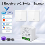 Tuya Smart Wifi Switch for Lighting RF 433Mhz Wireless Switch Smart Life APP Voice Control Work with Alexa Google Home Alice