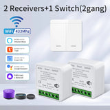 Tuya Smart Wifi Switch for Lighting RF 433Mhz Wireless Switch Smart Life APP Voice Control Work with Alexa Google Home Alice