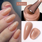 7ML Fiber Rubber Base Gel for Broken Nail Repaired Fiberglass Clear Quick Building UV Construction Gel Soak off Varnish